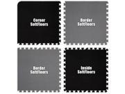 Alessco SFBKGY1022 SoftFloors Black Grey Checkerboard 10 x 22 Set