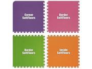 Alessco SFPEPKLGOE0420 SoftFloors Purple Pink Lime Green Orange 4 x 20 Set