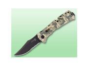 SOG TF10 CP Trident Digi Camo Partially Serrated Knife Black Tini with Clam Pack