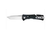 SOG TF6 CP Trident Tanto Knife with Straight Edge Satin with Clam Pack