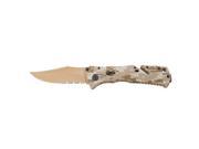 SOG TF5 CP Trident Desert Camo Partially Serrated Knife Copper Tini with Clam Pack