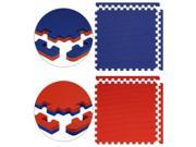 Alessco JSFRRDRB1250 Jumbo Reversible SoftFloors Red Royal Blue 12 x 50 Set