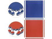 Alessco JSFRRDRB4X4I Jumbo Reversible SoftFloors Red Royal Blue 10 piece pack 4 x 4 x 1inch Inside with three attached Corners Borders