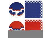 Alessco JSFRRDRB1422 Jumbo Reversible SoftFloors Red Royal Blue 14 x 22 Set