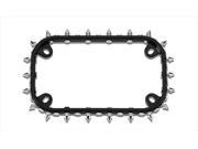 Cruiser Accessories 77015 Motorcycle License Plate Frame Spikes Black With Chrome