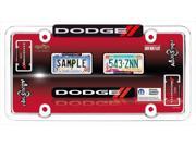 Cruiser Accessories 11036 Dodge License Plate Frame Chrome And Red