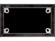 Cruiser Accessories 77198 Motorcycle License Plate Frame Carbon Fiber II Carbon Fiber With Black Chrome