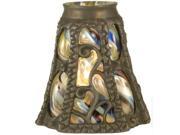 Meyda 22130 Victorian Floral Art Glass Gothic Ivy Lantern Shade