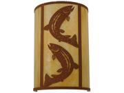 MEYDA 130803 12 in. W Leaping Trout Wall Sconce