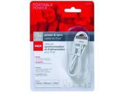 Audiovox AH740R RCA iPod Sync Cable 3ft White
