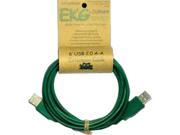Zipkord EKG USB 2.0 Cable A Male to A Male Female Green 6ft