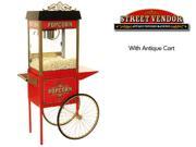 Benchmark USA 30010 Street Vendor Popcorn Machine with Antique Cart