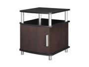 Altra Furniture 5083196 Altra Furniture Carson End Table with Storage Cherry and Black