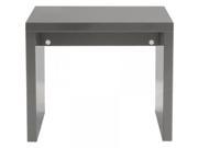 Euro Style 09716GRY Abby Side Table in Gray Lacquer