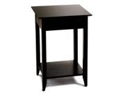 Convenience Concepts 7103049 BL American Heritage End Table with Shelf and Drawer Black