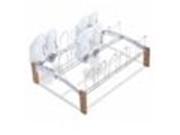 Organize It All 17305 Neu Home Concord Nine Pair Shoe Rack In Chrome And Natural Finish
