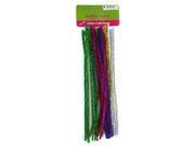 Bulk Buys CC053 24 12 Glitter Craft Stems on a Header Card with Bag Pack of 24