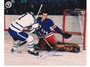 Eddie Giacomin Autographed New York Rangers 8X10 Photo Hall Of Famer