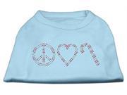Mirage Pet Products 52 25 08 LGBBL Peace Love and Candy Canes Shirts Baby Blue L 14