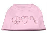 Mirage Pet Products 52 25 08 XLLPK Peace Love and Candy Canes Shirts Light Pink XL 16