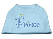 Mirage Pet Products 52 66 XLBBL Prince Rhinestone Shirts Baby Blue XL 16