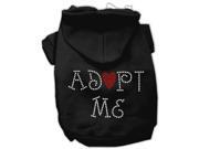 Mirage Pet Products 54-01 XXXLBK Adopt Me Rhinestone Hoodie Black XXXL- 20 Mirage Pet Products 54-01 XXXLBK Adopt Me Rhinestone Hoodie Black XXXL- 20