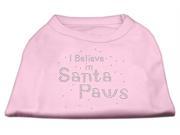 Mirage Pet Products 52 25 11 XSLPK I Believe in Santa Paws Shirt Light Pink XS 8