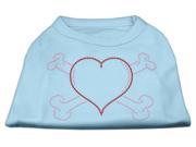 Mirage Pet Products 52 37 SMBBL Heart and Crossbones Rhinestone Shirts Baby Blue S 10