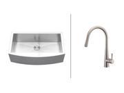 Ruvati RVC2453 Stainless Steel Kitchen Sink and Stainless Steel Faucet Set