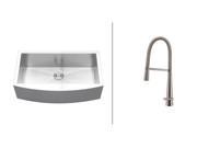 Ruvati RVC2454 Stainless Steel Kitchen Sink and Stainless Steel Faucet Set