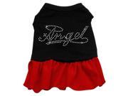 Mirage Pet Products 57 08 XXLBKRD Rhinestone Angel Dress Black with Red XXL 18