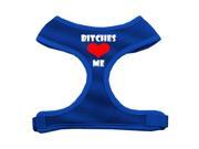 Mirage Pet Products 70 03 XLBL Bitches Love Me Soft Mesh Harnesses Blue Extra Large