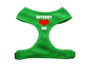 Mirage Pet Products 70 03 XLEG Bitches Love Me Soft Mesh Harnesses Emerald Green Extra Large