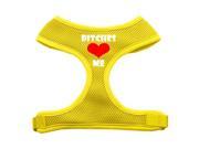 Mirage Pet Products 70 03 XLYW Bitches Love Me Soft Mesh Harnesses Yellow Extra Large