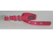 Hamilton Pet Company Single Thick Nylon Dog Collar Pink .63 X 16 B ST 16RS