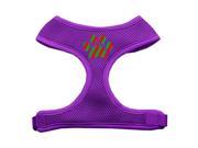 Mirage Pet Products 70 07 SMPR Christmas Paw Screen Print Soft Mesh Harness Purple Small