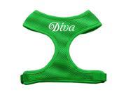 Mirage Pet Products 70 10 MDEG Diva Design Soft Mesh Harnesses Emerald Green Medium