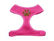 Mirage Pet Products 70 07 XLPK Christmas Paw Screen Print Soft Mesh Harness Pink Extra Large
