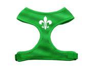 Mirage Pet Products 70 12 LGEG Fleur de Lis Design Soft Mesh Harnesses Emerald Green Large