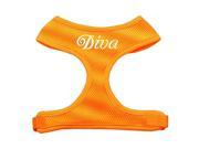 Mirage Pet Products 70 10 XLOR Diva Design Soft Mesh Harnesses Orange Extra Large