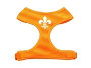 Mirage Pet Products 70 12 MDOR Fleur de Lis Design Soft Mesh Harnesses Orange Medium
