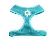 Mirage Pet Products 70 09 LGAQ Daisy Design Soft Mesh Harnesses Aqua Large