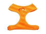Mirage Pet Products 70 11 SMOR Double Heart Design Soft Mesh Harnesses Orange Small