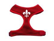 Mirage Pet Products 70 12 XLRD Fleur de Lis Design Soft Mesh Harnesses Red Extra Large