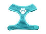Mirage Pet Products 70 16 LGAQ Paw Design Soft Mesh Harnesses Aqua Large