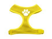 Mirage Pet Products 70 16 LGYW Paw Design Soft Mesh Harnesses Yellow Large