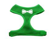 Mirage Pet Products 70 33 MDEG Bow Tie Screen Print Soft Mesh Harness Emerald Green Medium