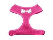 Mirage Pet Products 70 33 SMPK Bow Tie Screen Print Soft Mesh Harness Pink Small