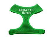Mirage Pet Products 70 21 XLEG Santas Lil Helper Screen Print Soft Mesh Harness Emerald Green Extra Large