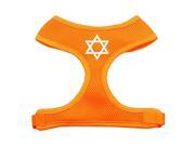 Mirage Pet Products 70 26 XLOR Star of David Screen Print Soft Mesh Harness Orange Extra Large